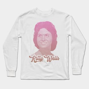 Kitty Wells Vintage Style Country Music Legend Long Sleeve T-Shirt